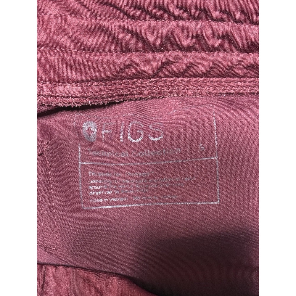 Figs Zamora Jogger Scrub Pants Women's Small Maroon High-Rise Technical Medical - Picture 7 of 9